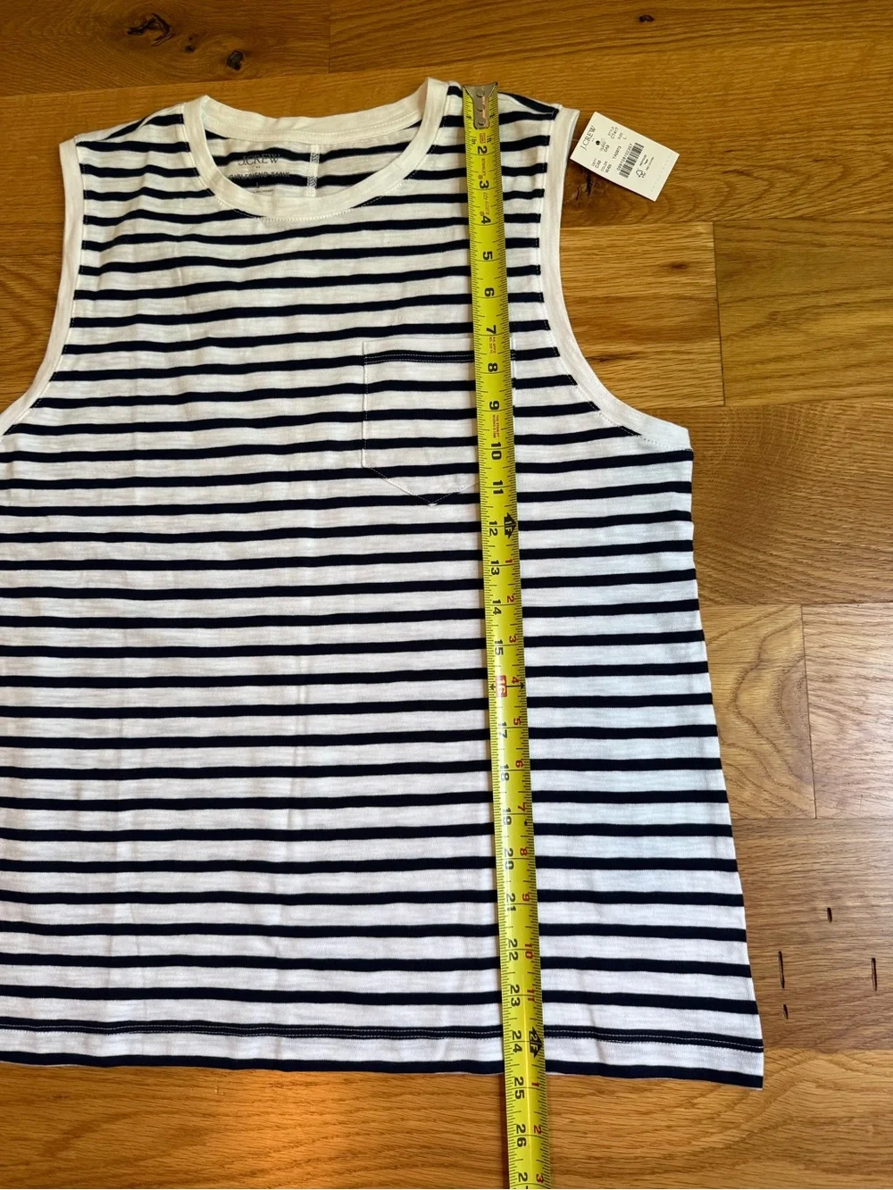 Womens JCrew Striped Tank Top - White & Navy